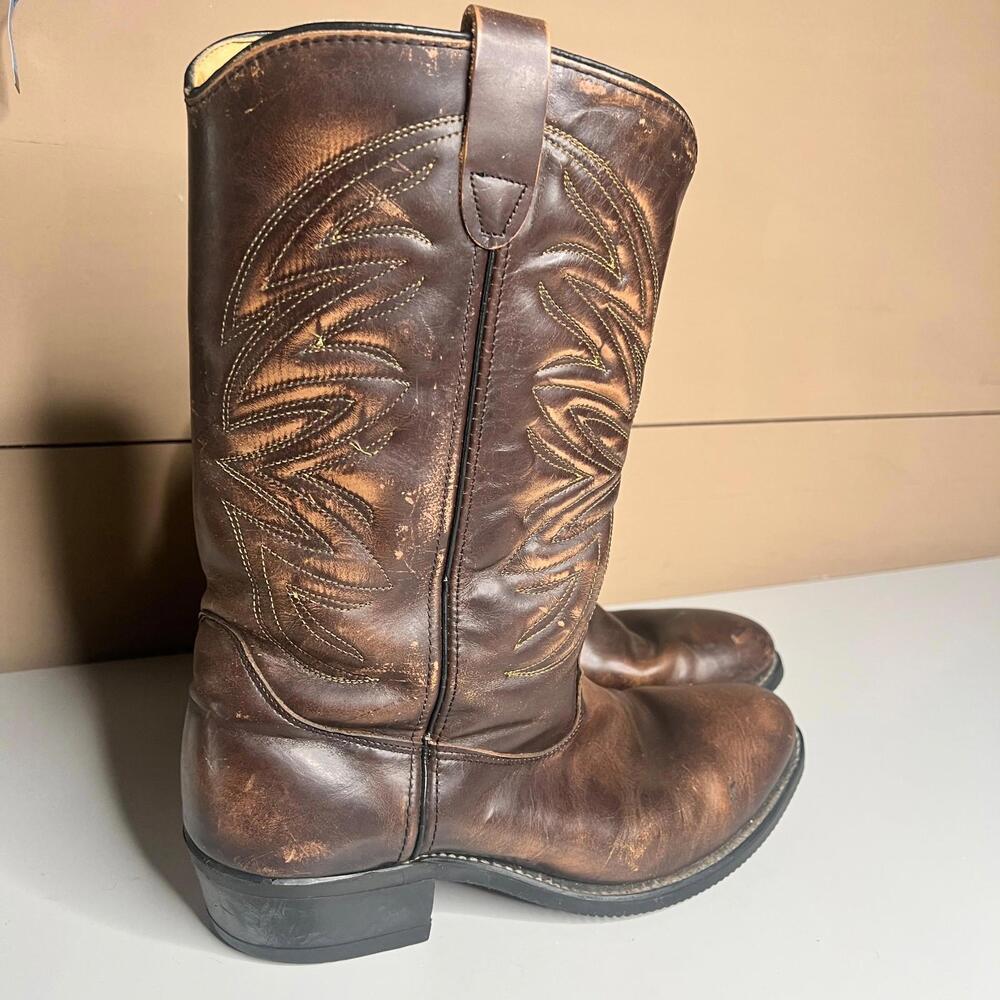 Vintage Double H Leather Western Cowboy Boots US Men’s 10‎ D